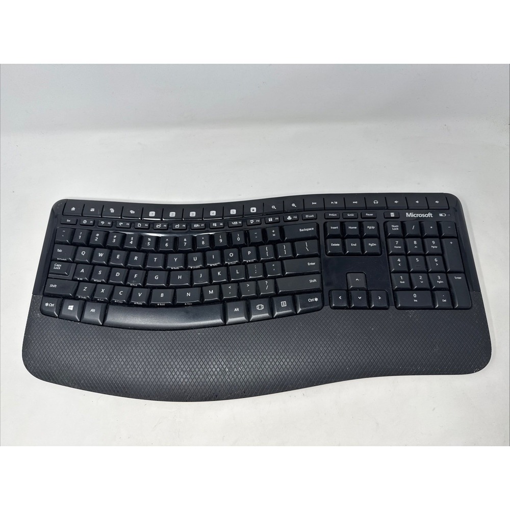 Microsoft Wireless Comfort Keyboard 5050 Model 1728 No Receiver Tested